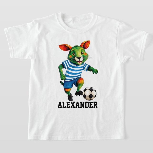 Soccer Critter Personalize T-Shirt (Laydown)