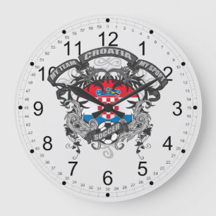 Soccer Croatia Large Clock