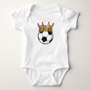 Soccer Crown King Baby Bodysuit