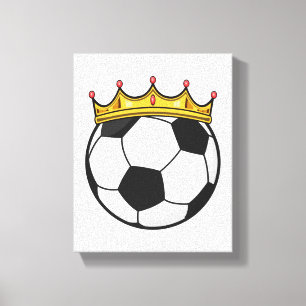 Soccer Crown Queen Canvas Print