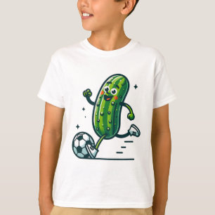 Soccer Cucumber Kicking Byll Funny Pickle Player T-Shirt