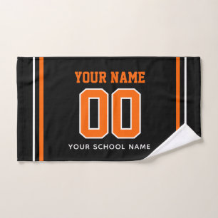 Soccer Custom Name & Jersey Number, Team Gift Hand Towel