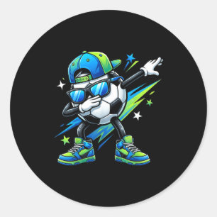 Soccer Dabbing Srts Cool Boys Girls Game Day Srt Classic Round Sticker