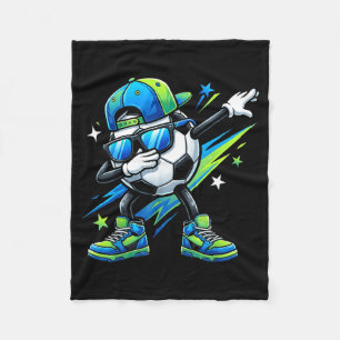Soccer Dabbing Srts Cool Boys Girls Game Day Srt  Fleece Blanket