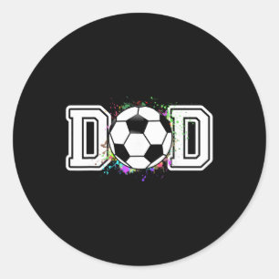Soccer Dad 1st Birthday  Classic Round Sticker