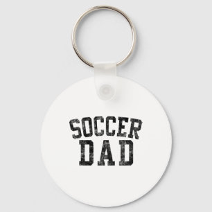 Soccer Dad Birthday Clic Bold Font Soccer Daddy  Keychain