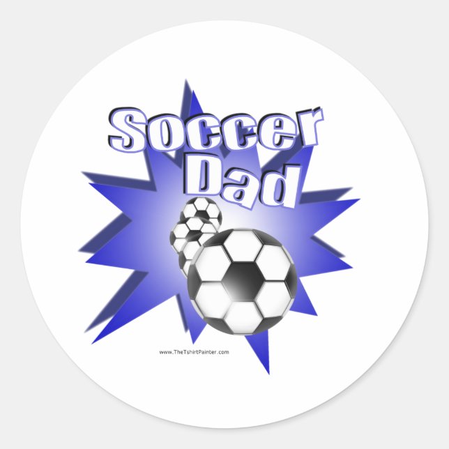 Soccer DAD Classic Round Sticker (Front)