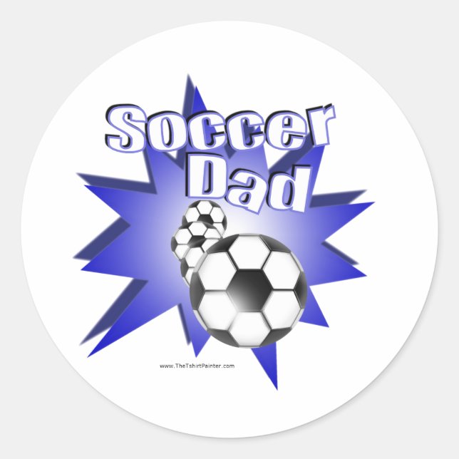 Soccer DAD Classic Round Sticker (Front)