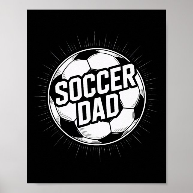 Soccer Dad Dedicated Player Support Family Game Da Poster (Front)