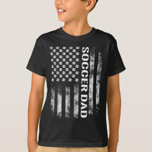 Soccer Dad Funny Usa Flag  T-Shirt