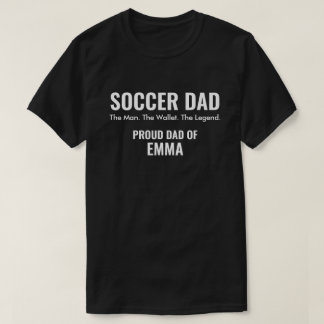 Soccer Dad Personalized Gift Men With Child's Name T-Shirt