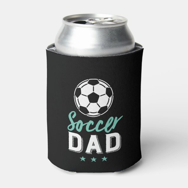 Soccer Dad Proud Father of Sports Player Kid Can Cooler (Can Front)