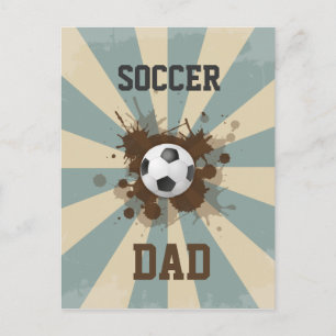 Soccer Dad Retro Design Postcard