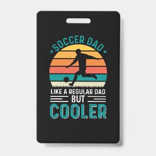 Soccer Dad Retro Sunset Badge