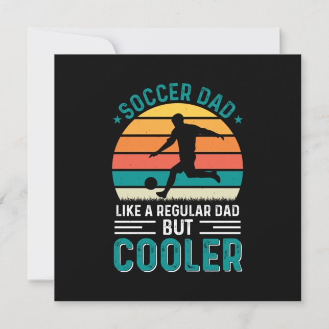 Soccer Dad Retro Sunset Invitation (Front)