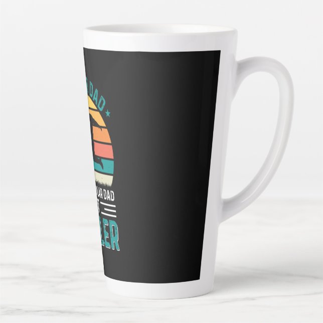 Soccer Dad Retro Sunset Latte Mug (Right)