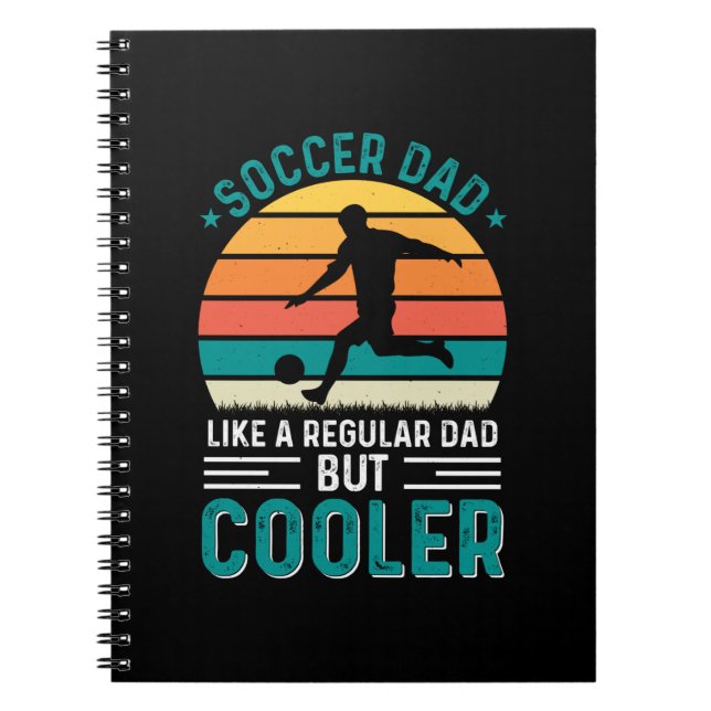 Soccer Dad Retro Sunset Notebook (Front)