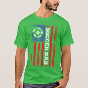 Soccer Dad USA Flag All American Fathers girl vint T-Shirt