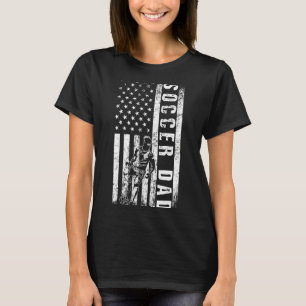 Soccer Dad Usa Flag Soccer Team Fan Daddy Fathers T-Shirt
