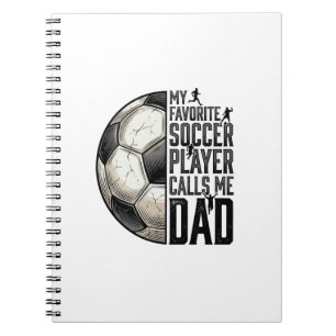 Soccer Dad Vintage Engraving Quote Vector Design_1 Notebook