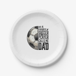 Soccer Dad Vintage Engraving Quote Vector Design_1 Paper Plate