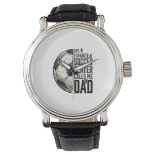 Soccer Dad Vintage Engraving Quote Vector Design_1 Watch