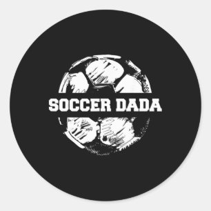 Soccer Dada Soccer Byll Split Funny Soccer Dad Classic Round Sticker