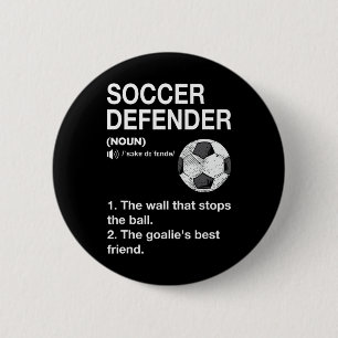 Soccer Defender Definition Soccer Player Footbyll  2 Inch Round Button