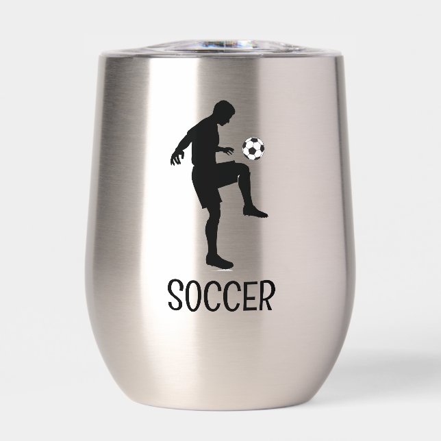 Soccer Design Thermal Wine Tumbler (Front)