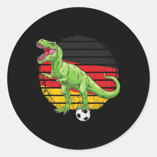 Soccer Dino Trex German Jersey Germany Flag Footll Classic Round Sticker