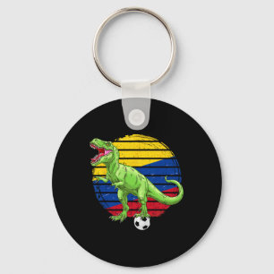 Soccer Dinosaur Trex Colombia Flag Boys Girls Todd Keychain