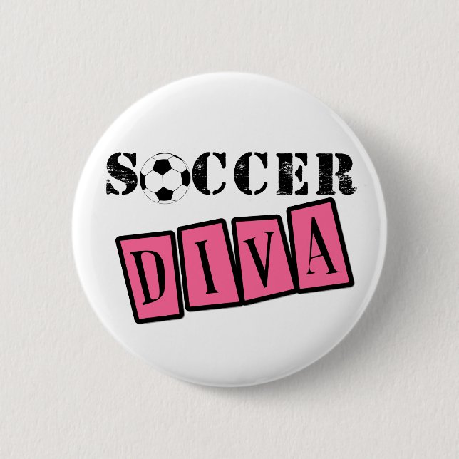 Soccer Diva 2 Inch Round Button (Front)