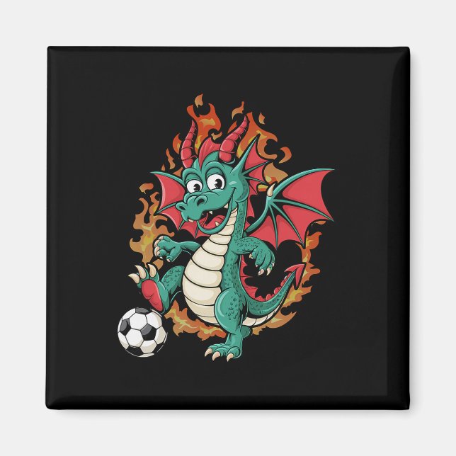 Soccer Dragon  Magnet (Front)