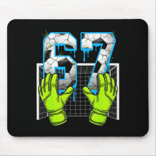 Soccer Drip 67 Six Seven Funny Gen Alpha Meme Desi Mouse Pad