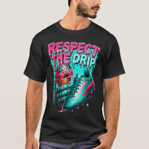 Soccer Drip Boys Ice Cream Drip Youth Respect The T-Shirt