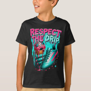 Soccer Drip Boys Ice Cream Drip Youth Respect The T-Shirt