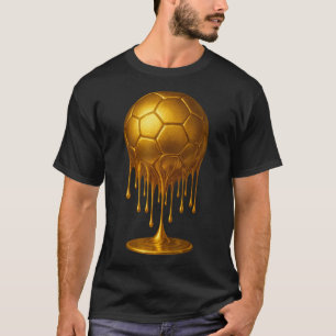 Soccer Drip Drippy Gold Spirit Wear Game Day Boys  T-Shirt