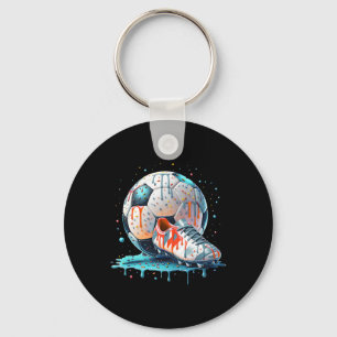 Soccer Drip Ice Cream Drip, Footbyll Sports Team S Keychain
