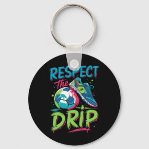 Soccer Drip Melting Ice Cream Respect The Drip Boy Keychain