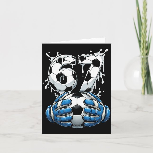 Soccer Drip Number 67 Boys Soccer Goalkeeper 67  Card (Front)