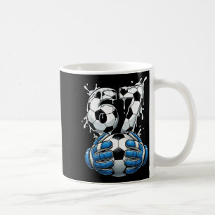 Soccer Drip Number 67 Boys Soccer Goalkeeper 67 Coffee Mug