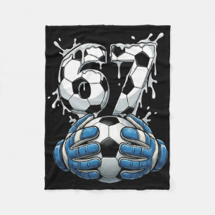 Soccer Drip Number 67 Boys Soccer Goalkeeper 67 Fleece Blanket