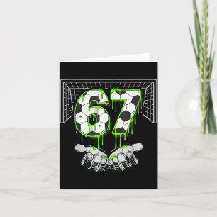 Soccer Drip Number 67 Boys Soccer Player 67 Footba Card