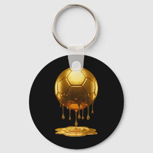 Soccer Dripping Drip Gold Sport Player Coach Ller Keychain