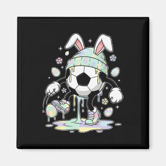 Soccer Easter Bunny Egg Drip Icecream Kids Boys Gi Magnet