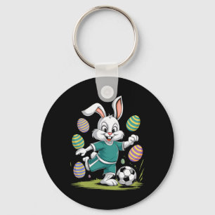 Soccer Easter Shirt Boys Kids Easter Bunny Soccer  Keychain