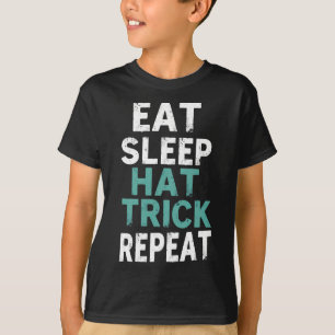 Soccer Eat Sleep Hat Trick Repeat Ice Hockey T-Shirt