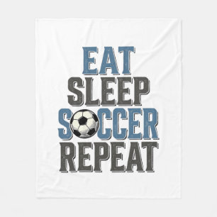 Soccer Eat Sleep Repeat Vintage Typography Shirt_1 Fleece Blanket