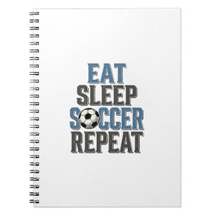 Soccer Eat Sleep Repeat Vintage Typography Shirt_1 Notebook