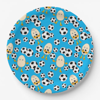 Soccer Egghead Pattern  Paper Plate